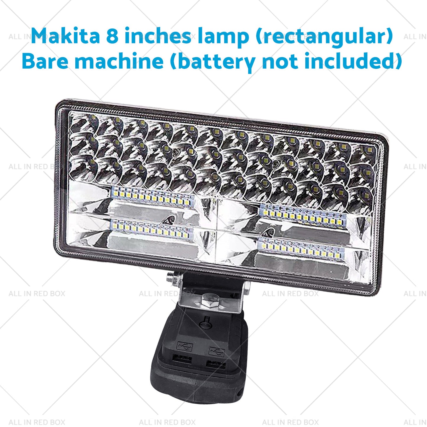 18V 8in LED Work Light Torch Camping Flashlights 2USB Suitablefor Makita Battery