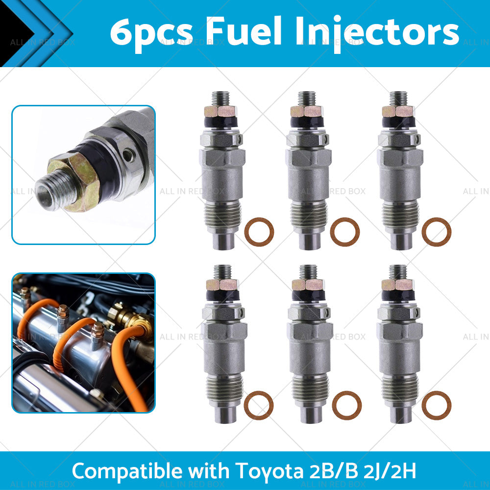 6PCS Fuel Injectors 093500-1810 23600-48011 Suitable For Toyota 2B B 2J 2H