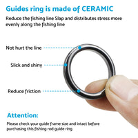 160Pcs 3. 7mm-30mm Ceramic Fishing Rod Guide Rings Wear Resistant Rod Repair Kit