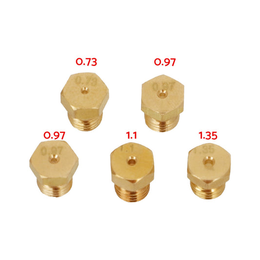 5x Burner Gas Jets & Nozzles Set Suitable for Natural Gas Hob Conversion