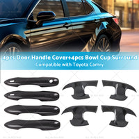 Carbon Fiber Door Handle Cover  and  Bowl Cup Surround Kit Suitable For Toyota Camry