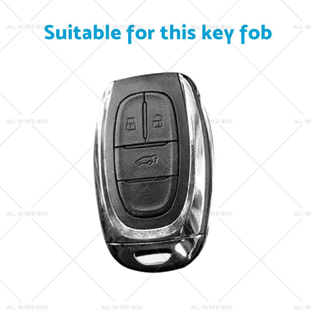 Zinc Alloy Remote Key Fob Case Cover Shell Suitable For LDV D90 3buttons Silver