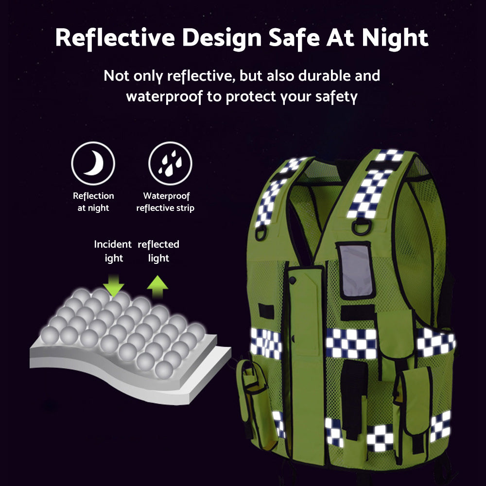 Ultimate Security Reflective Executive Safety Vest Hi-Vis Protective Workwear