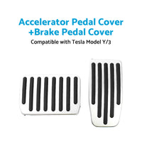 Foot Pedals Aluminum Pads Cover Accessories Suitable for Tesla Model Y Model 3