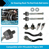 {{ 8x Steering Rack Tie Rod Ends Ball Joints Suitable for  Mitsubishi Pajero NM }} - Buy Car Parts Online at {{ Kaka Auto Parts }}.