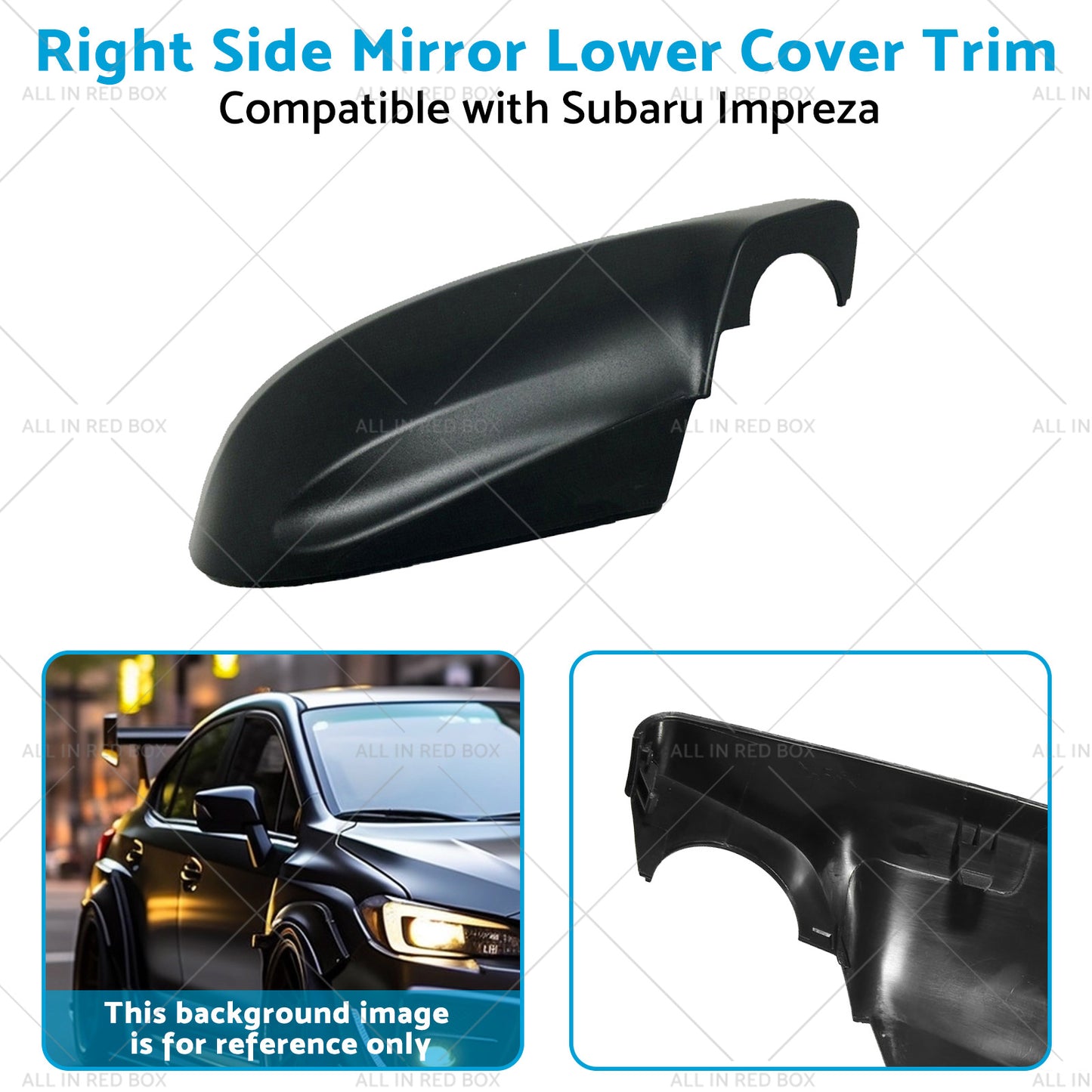 Right Mirror Lower Cover Trim Suitablefor 16-23 Subaru Impreza Forester Outback