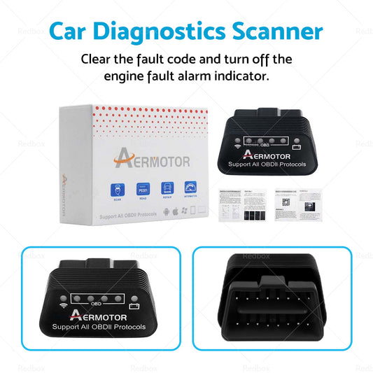 ELM327 WiFi OBD2 Car Diagnostics Scanner Code Reader Suitable For iOS Android