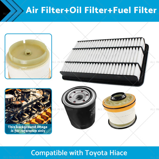 Air+Oil+Fuel Filter Kit Suitable for Toyota Hiace 3.0L Turbo Diesel 3pcs