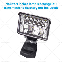 3in 18V LED Work Light Torch Camping Flashlights 2USB Suitablefor Makita Battery