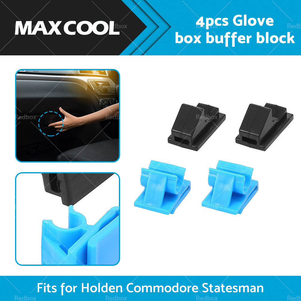 SET OF 4 GLOVE BOX HINGE CLIPS AND BUMPERS For HOLDEN COMMODORE VY VZ WK WL