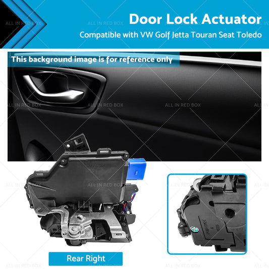 Rear Right Door Lock Actuator Suitable For VW GOLF MK5 2003-2009 7Pin 3D4839016A