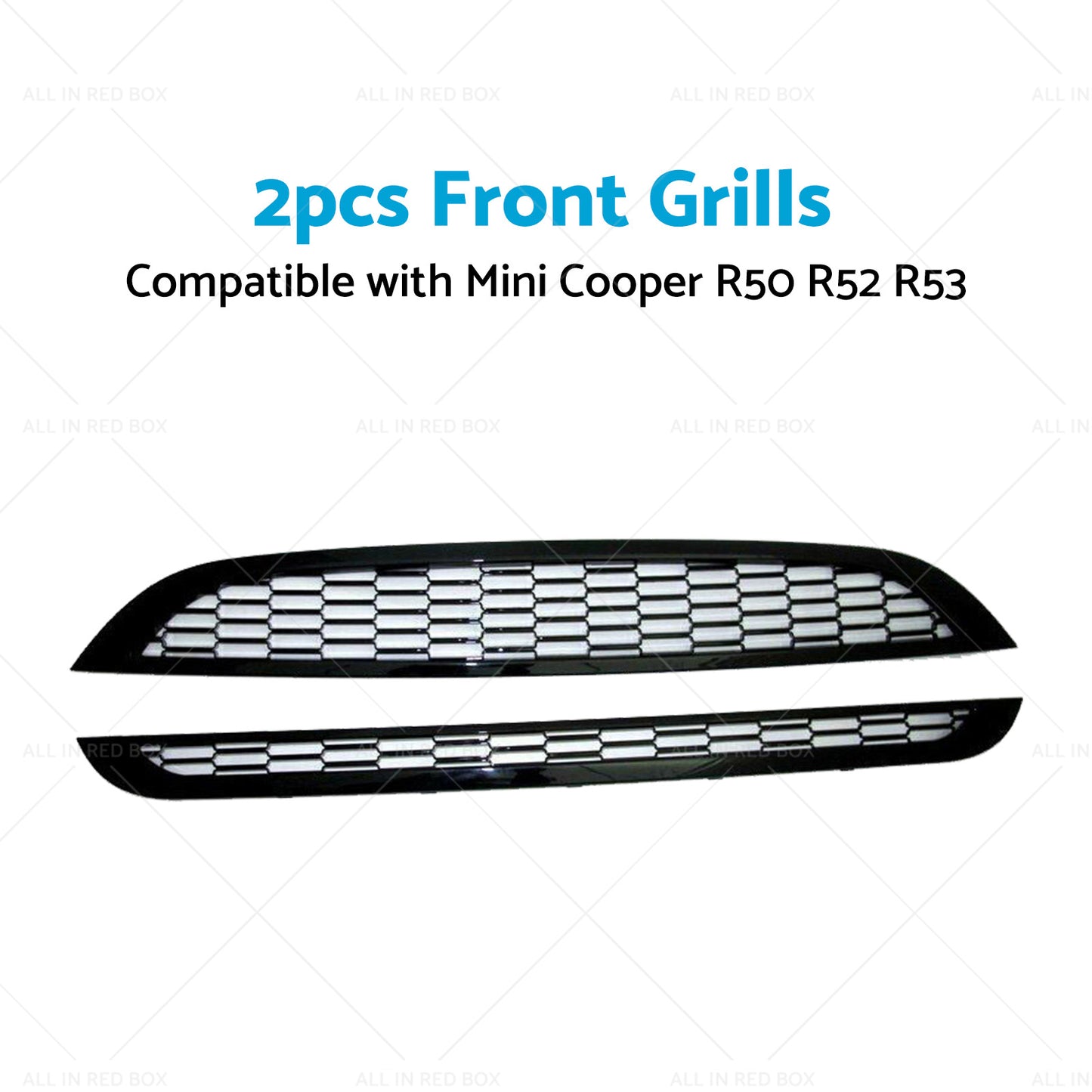 2PCS Honeycomb Mesh Front Grill Suitable for  Mini Cooper R50 R52 R53 2002-2006