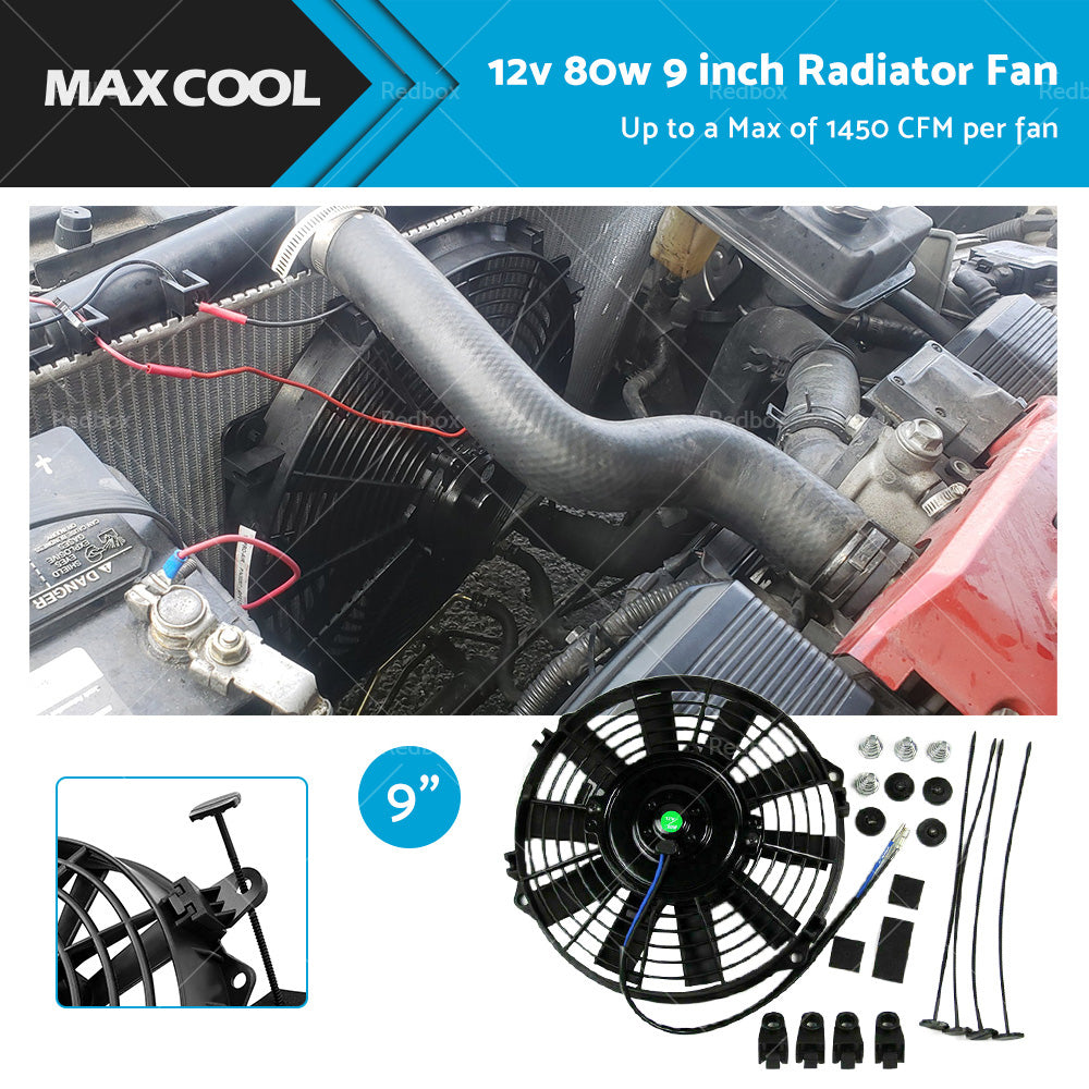 9 inch 12V Volt Electric Radiator Cooling Thermal Thermo Fan  Mounting Kits