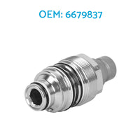 For Bobcat Male Hydraulic Flat Face Quick Coupler 6679837 46mm 1 13 or 16 inch  thread