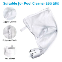 2PCS Pool Cleaner All Purpose Bag Suitable for 280 480 Pool Cleaner Zippered K13