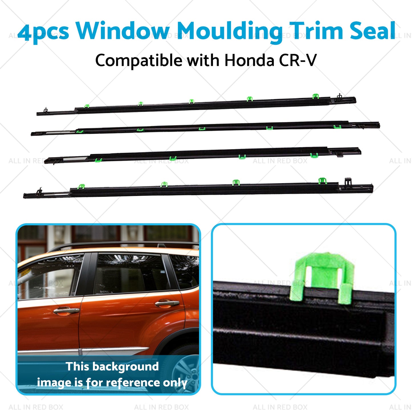 Black Weatherstrip Window Moulding Trim Seal Suitable For Honda CR-V CRV 07-11