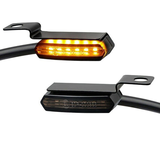 6x LED Mini Motorcycle Front Turn Signal Indicator Amber Light Suitable For Harley & Chopper