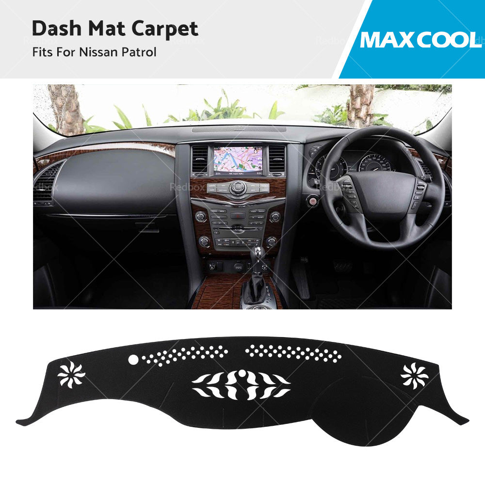 Dash Mat Fits For Nissan Patrol Y62 ST-L Ti Dashboard Sun Cover Carpet Non-Slip