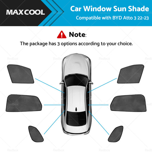 Magnetic Car Rear Port Window Sun Shade Blind Mesh Suitable For BYD Atto 3 22-24