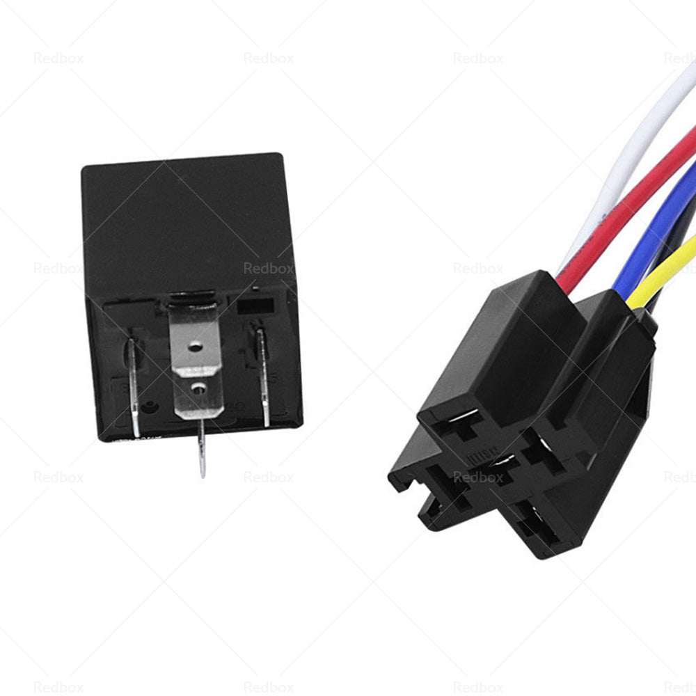 SPDT Automotive Relay With Harness Socket 5x 24V 40A 5 Pin For Car Yacht Caravan