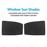 2PCS Rear LH RH Window Sun Shade Suitable  for Holden Colorado RG 2012-2020