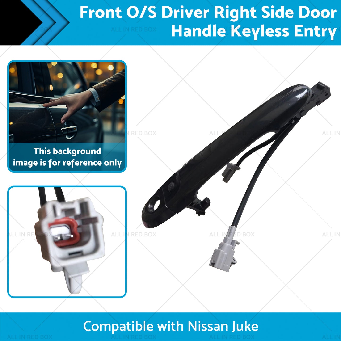 Front Driver Right Side Door Handle Keyless Entry Suitable for 10-19 Nissan Juke