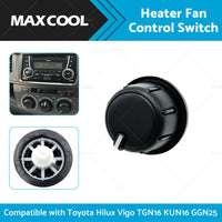 Heater Fan Control Switch Knob Suitable For Toyota Hilux Vigo TGN10 KUN36 KUN35