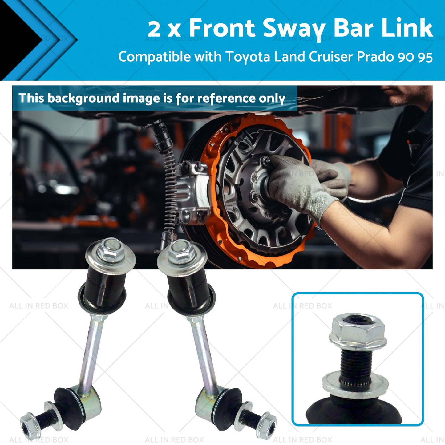 2PCS Front Sway Bar Link Kit Suitable For Toyota Land Cruiser Prado 90 95 96-02