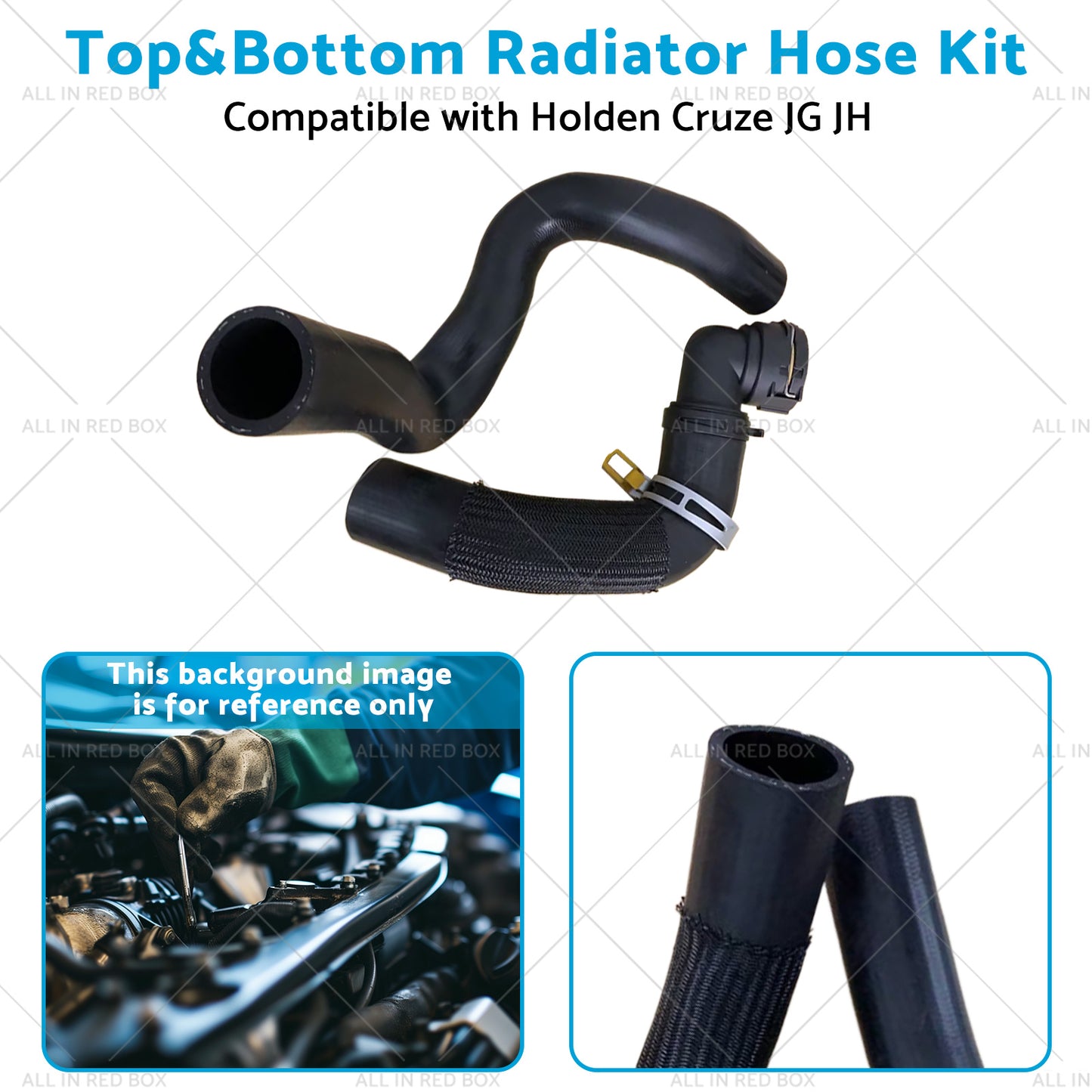 Top and Bottom Radiator Hose Kit Suitable for 12-16 Holden Cruze JG JH 1. 8L Auto