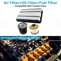 AirOilFuel Filter Kit Suitable for Toyota Hiace 3. 0L Turbo Diesel 3pcs