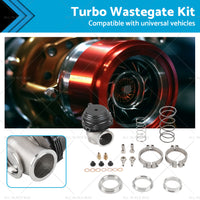 Black Aluminum 44mm V-Band External Cooled Turbo Wastegate w  V-Band Flanges set