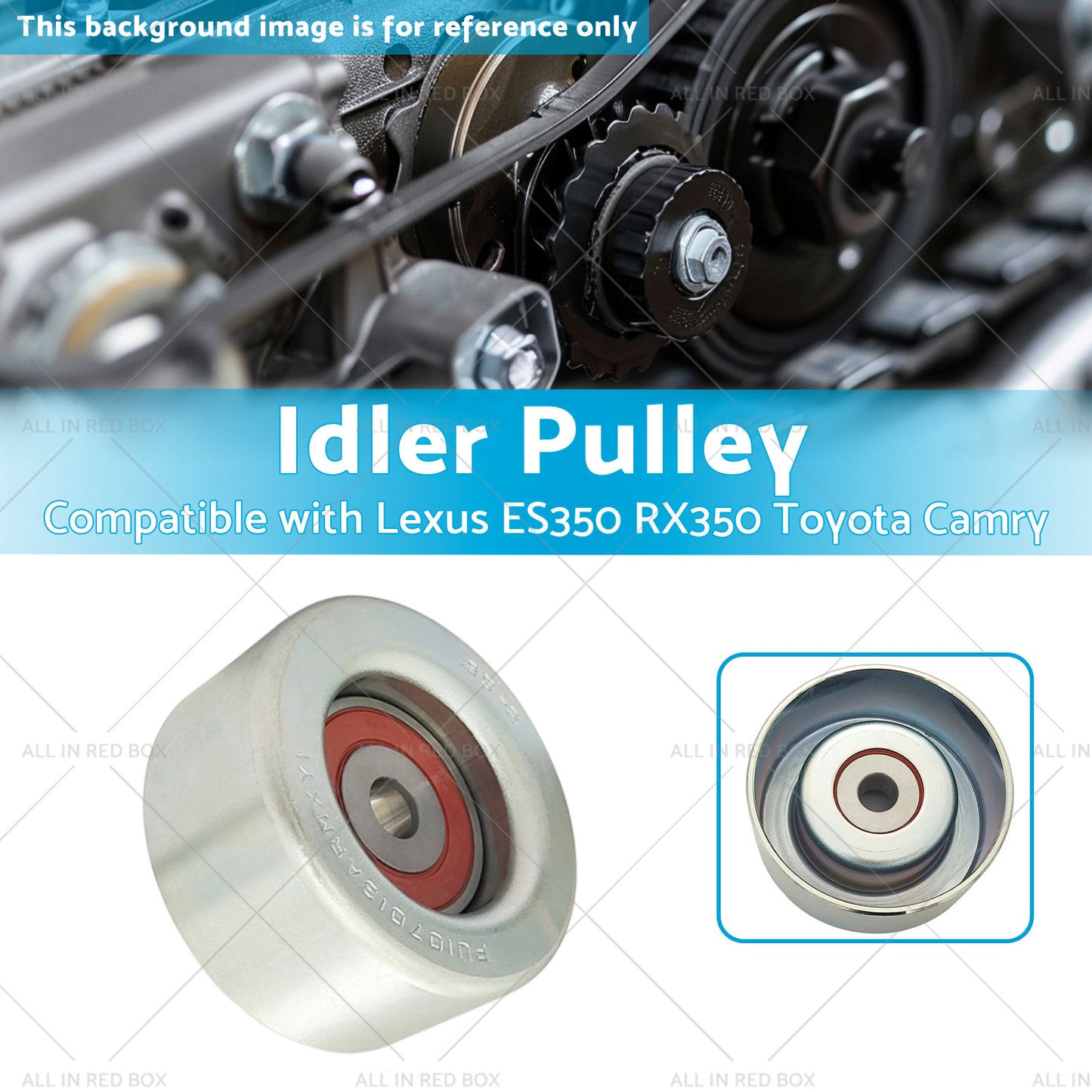 Idler Pulley Suitable for Lexus ES350 RX350 Toyota Camry 2007-2021 16604-31020