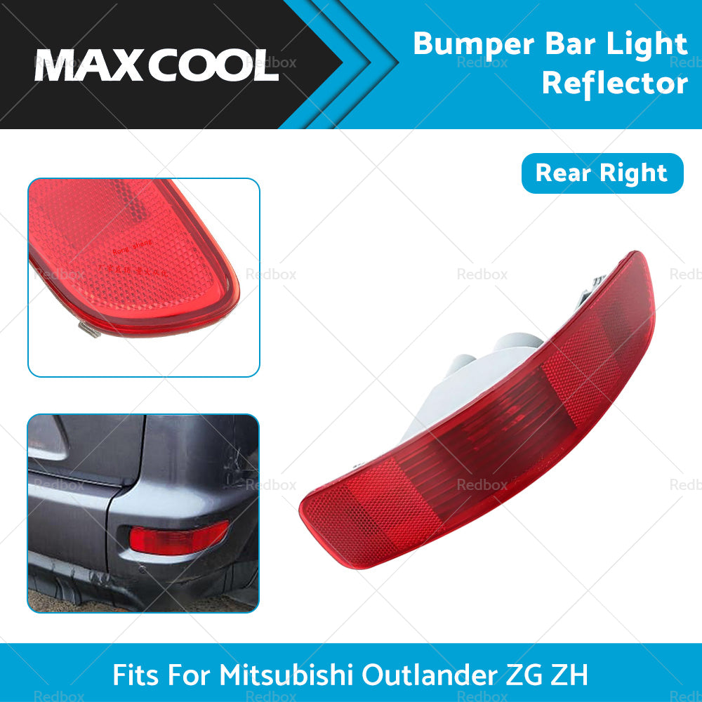 Right Rear Bumper Bar Light Reflector Fits For Mitsubishi Outlander ZG ZH 06-12