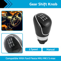 5 Speed Manual Gear Shift Knob Suitable For Ford Fiesta MK2 MK7 S-max 2008-2013