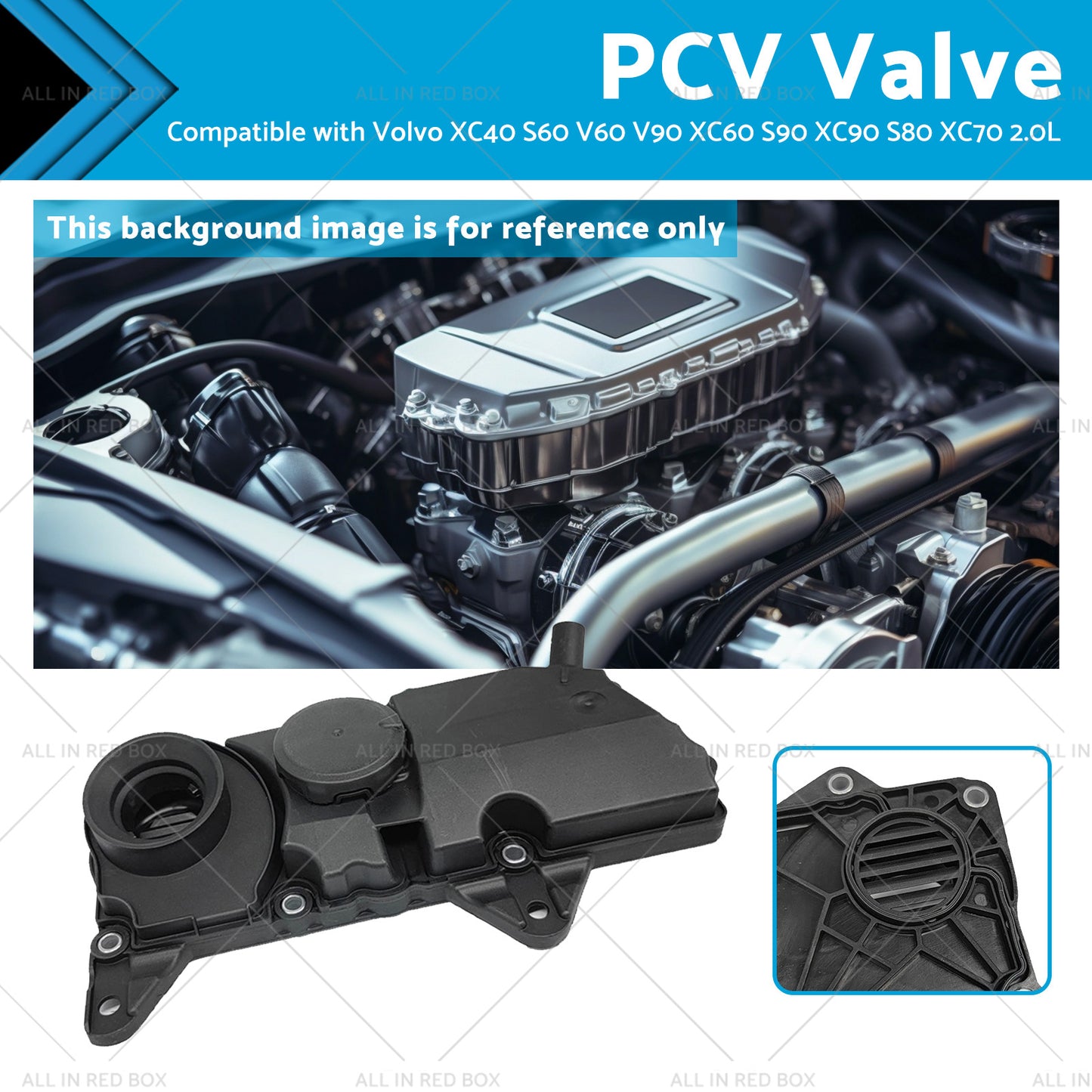 PCV Valve Suitable for Volvo V60 V90 XC60 S90 XC40 S60 XC90 S80 XC70 2. 0L 15-20