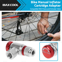 Bike Manual Inflator Cartridge Valve CO2 Inflator Cartridge Adapter Presta