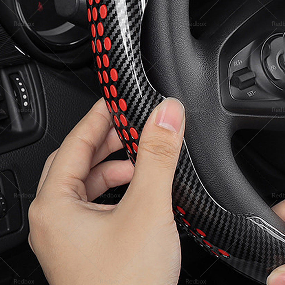 Carbon Fiber Universal Car Steering Wheel Booster Cover Non Slip Car Accessories