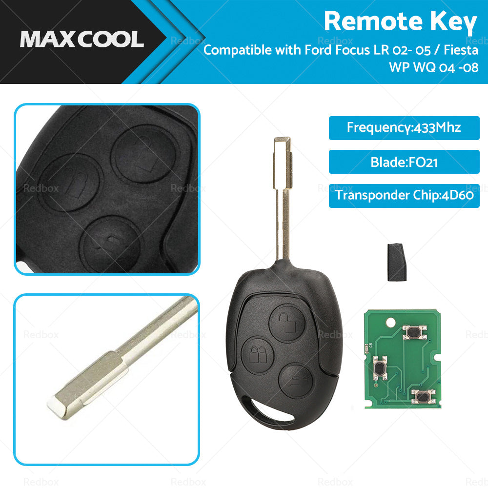 Remote Key 433MHz 4D60 Suitable For Ford Focus LR 02-05 Fiesta WP WQ 04-08