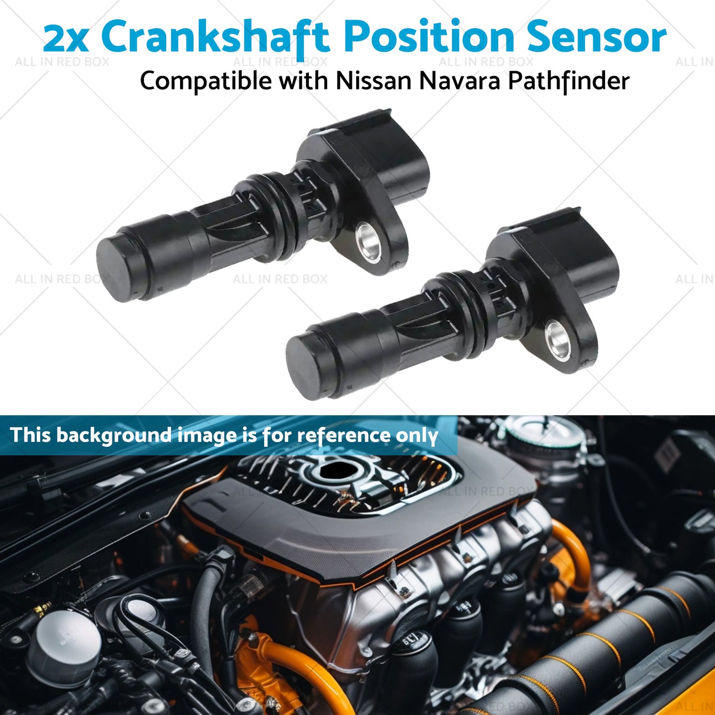 2x Crankshaft Position Sensor Suitable For Nissan Navara D40 Pathfinder R51