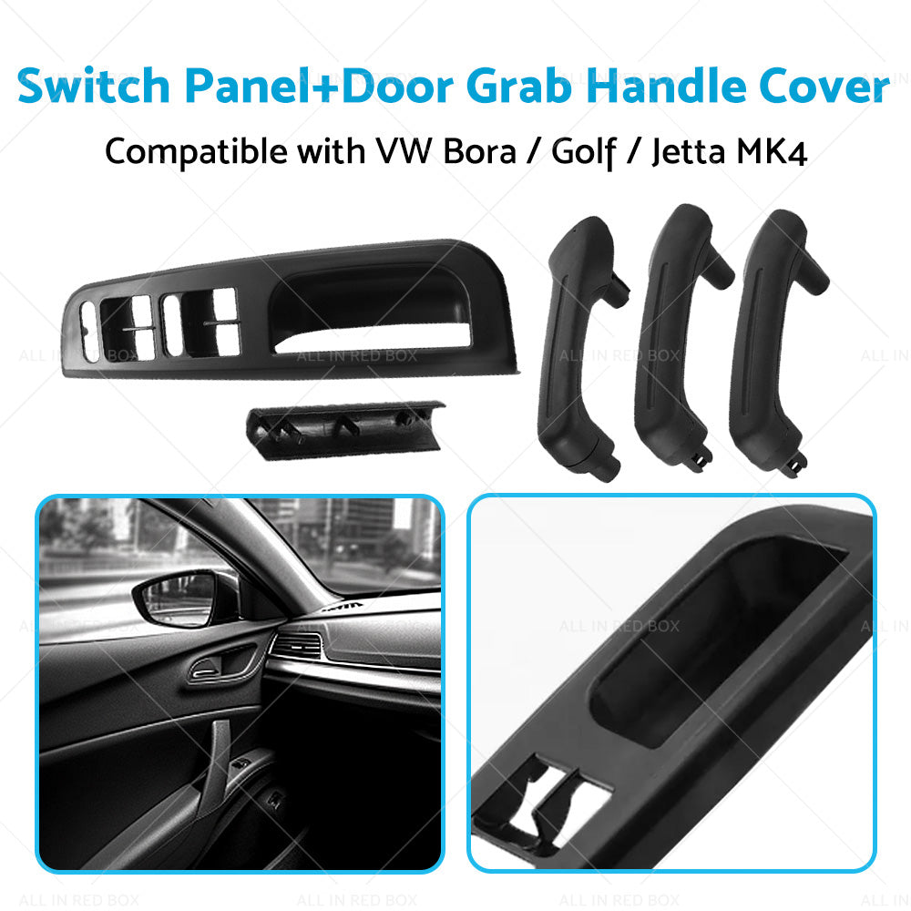 RHD Switch Panel Door Grab Handle Cover Trim Set Suitable For VW Golf MK4 98-05