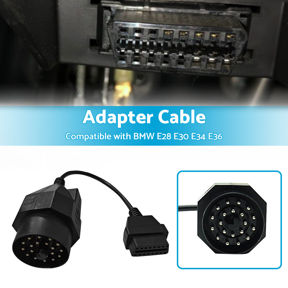 20 Pin to 16 Pin OBD2 Adapter Diagnostic Connector Cable for BMW E36 E38 E39 E46