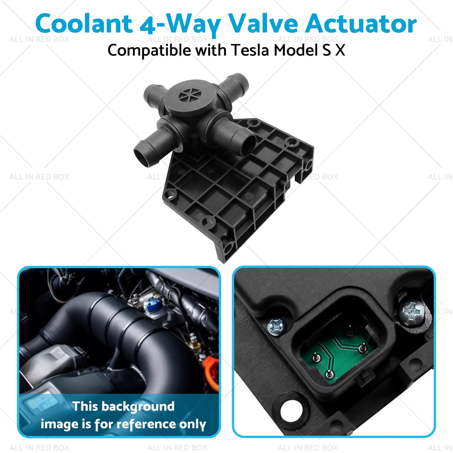 Coolant 4-Way Valve Actuator Suitable for 2012-2017 Tesla Model S X 6007370-00-B