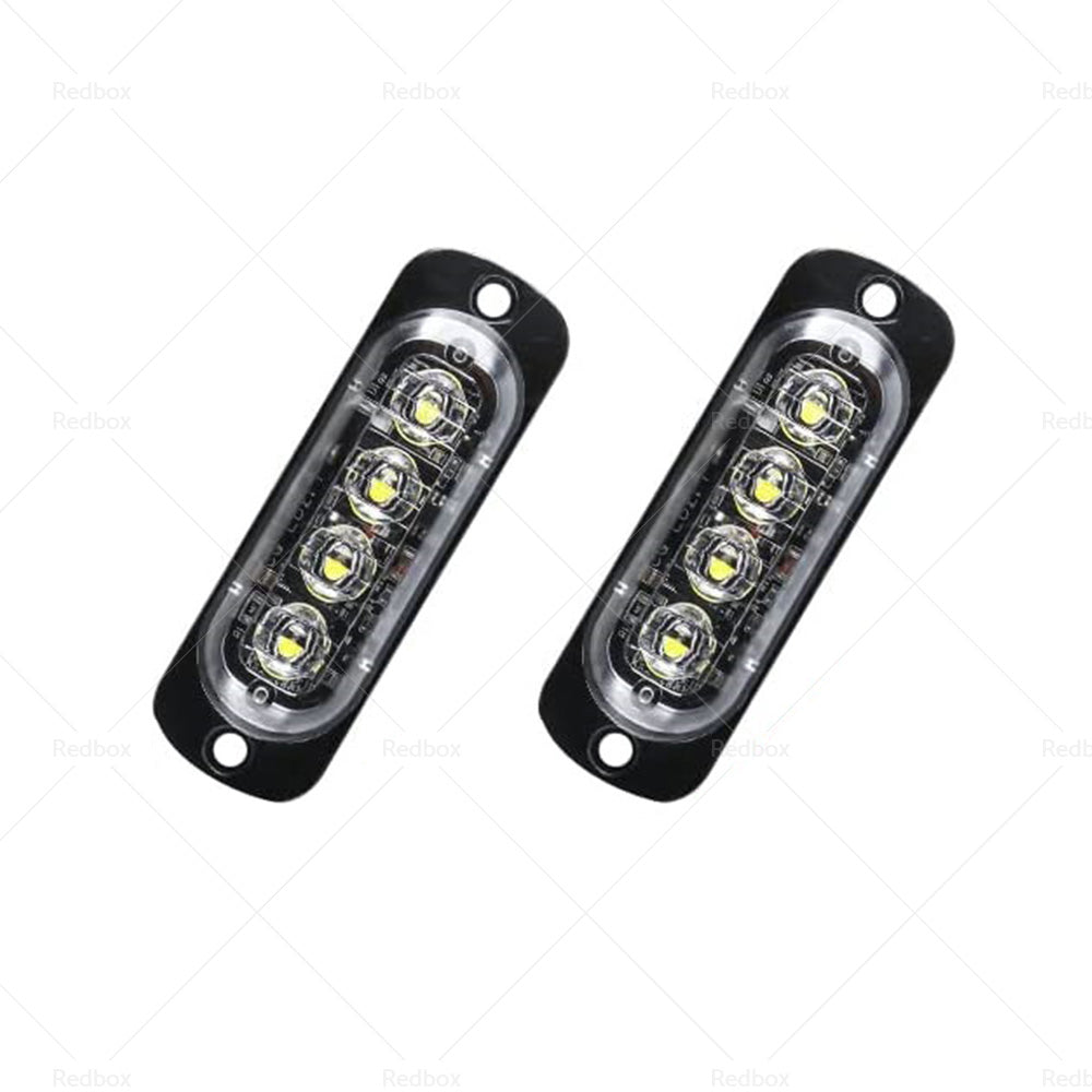 White Clearance Light Side Marker 4 LED Suitable For Truck Trailer Caravan Lamp