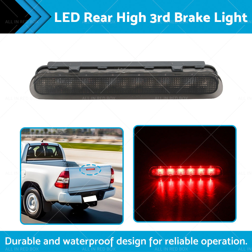 1x LED Rear High 3rd Brake Light Suitable For Toyota Hilux VIGO SR5 04-15 Smoked