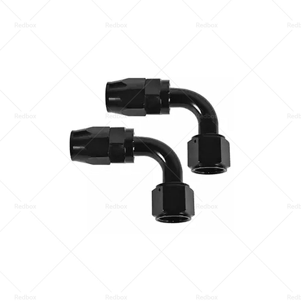 2x AN10 10 AN 90 Degree Swivel Fast Flow Oil Fuel Hose End Fitting Adaptor