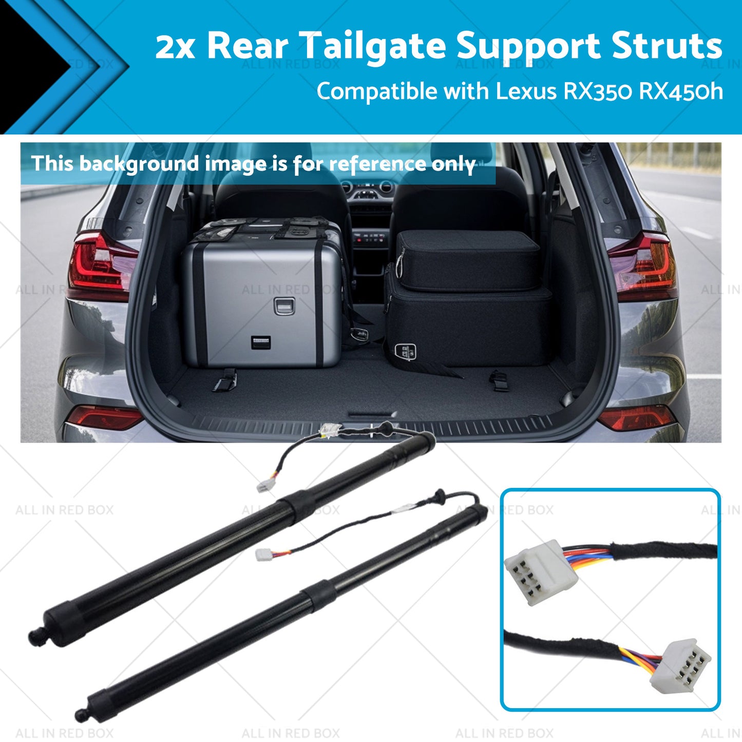 2x Rear Tailgate Support Struts Suitable for Lexus RX350 RX450h 6892048031 16-19