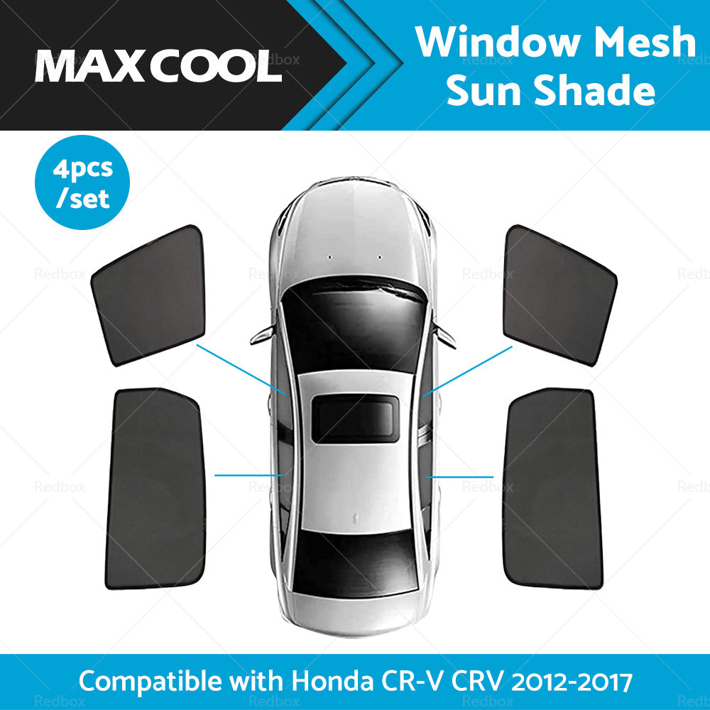 4x Foldable  Window Mesh Sun Shade Suitable For Honda CR-V CRV 2012-2017