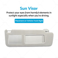 RH Sun Visor Suitable For Toyota Prado TRJ120 RZJ120 LJ120 GRJ120 KZJ120 KDJ120