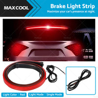 1M Red LED Car High Mount Third Brake Stop Rear Tail Light Bar Strip Universal