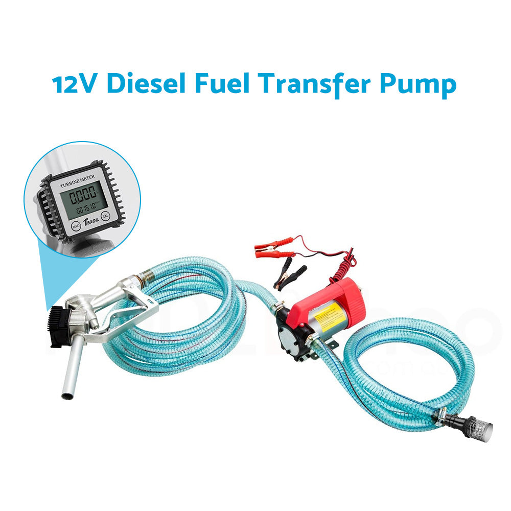 12V Diesel Transfer Pump Extractor Oil Fuel Electric Bowser Diesel Extractor